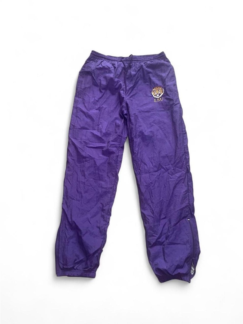 Vintage 90s LSU Windbreaker Jogger Track Pants Mens L Mesh Lined Embroidered